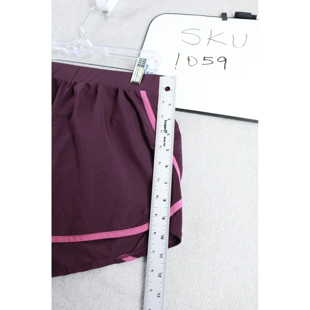 Under Armour Shorts Womens Medium Maroon HeatGear Running Athletic Loose 1059